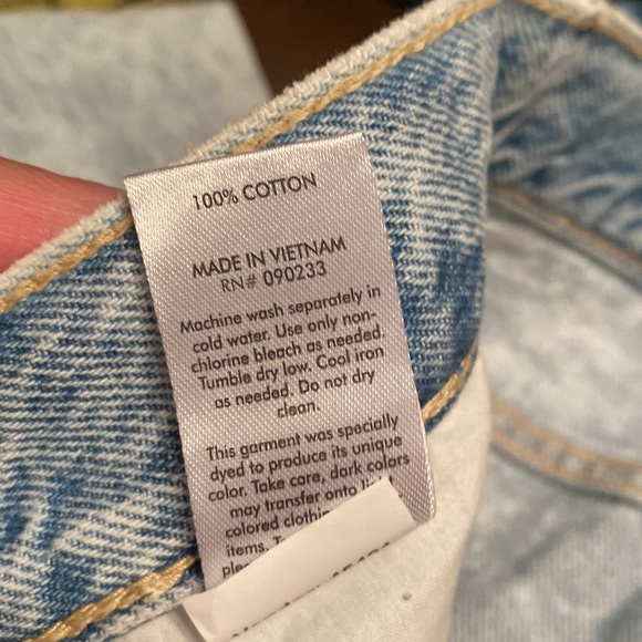 PacSun light wash distressed hi rise raw hem jeans button fly size 27 New - Picture 6 of 8